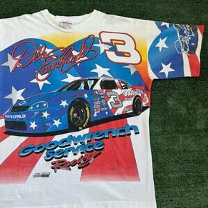 Vintage 1996 Dale Earnhardt USA NASCAR AOP Tshirt